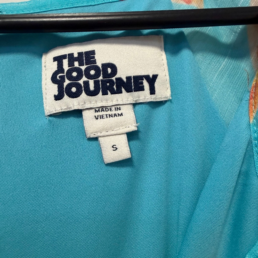 Women's THE GOOD JOURNEY Turquoise Pink Floral Midi Dress S NEW NWT MSRP $138 - Picture 15 of 16